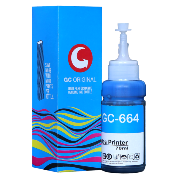 GC ORIGINAL COMPATIBLE INK GC-664 FOR EPSON L210 (CYAN)