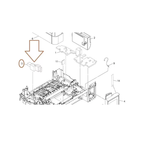 FLUSHING FOAM ASSY FOR BROTHER T310 (D00L24001) - Image 2